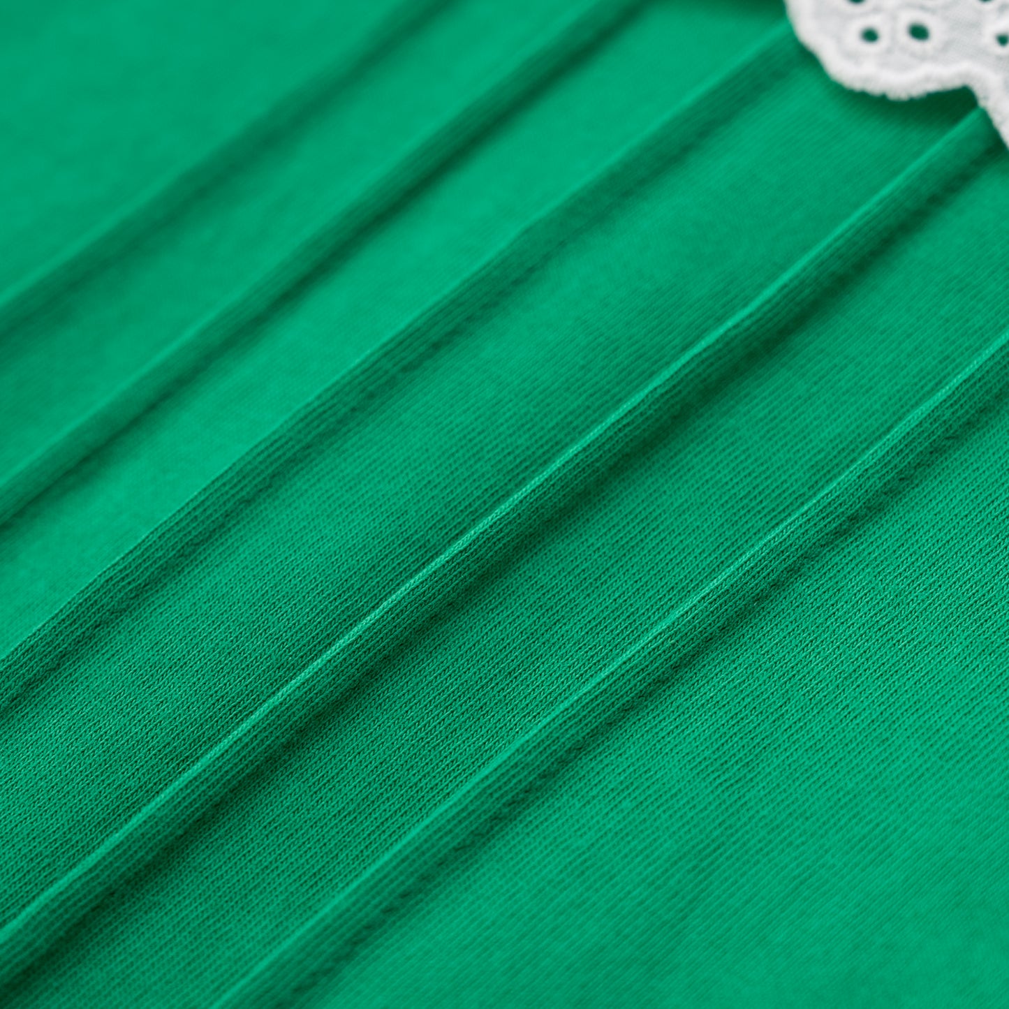 ラウンドカラーTシャツ　GREEN