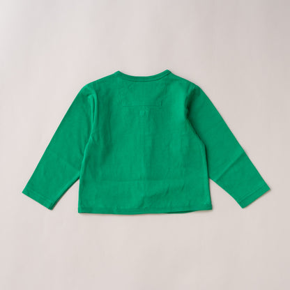 Vネックジップカーデ　GREEN