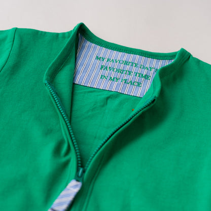 Vネックジップカーデ　GREEN