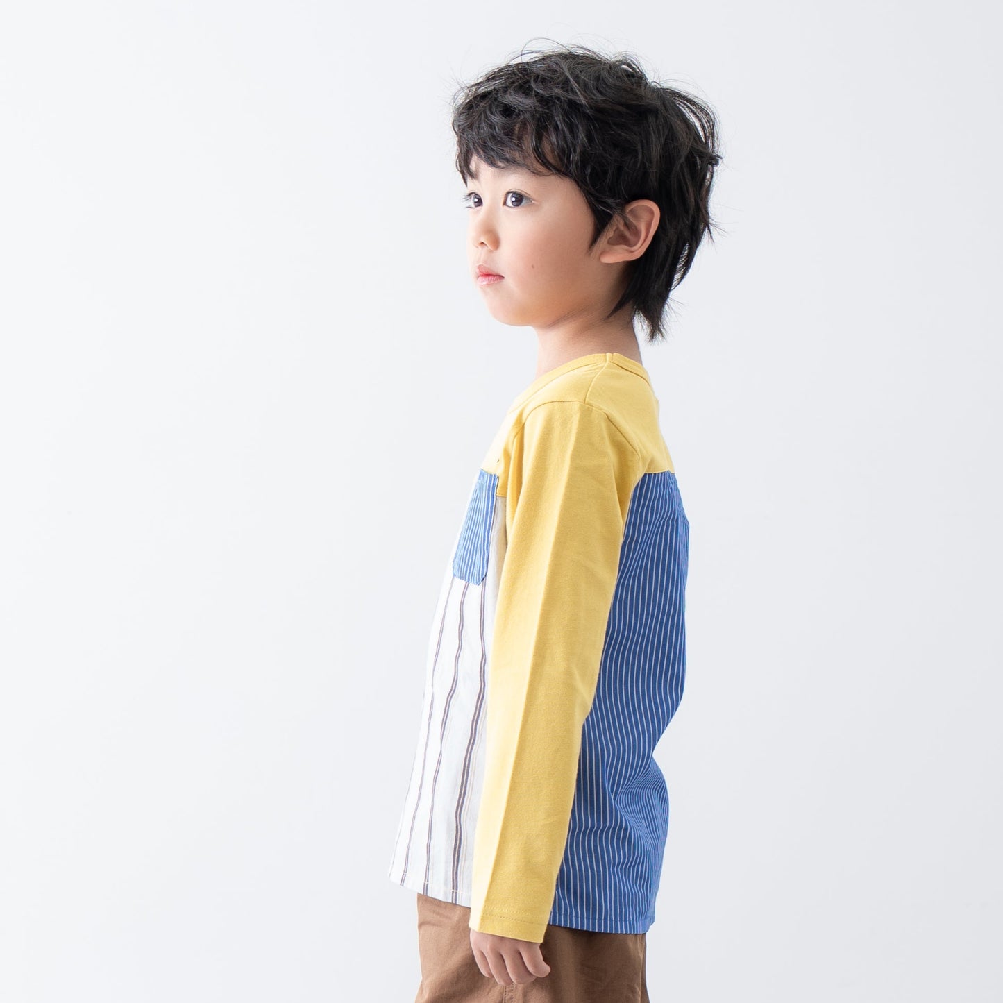 切り替えシャツ　STRIPE