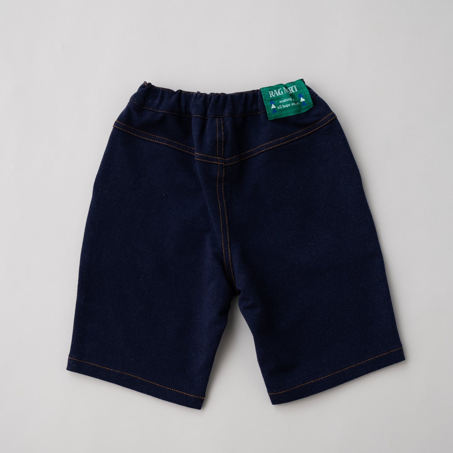 ニットデニムパンツ (６分丈)　NAVY