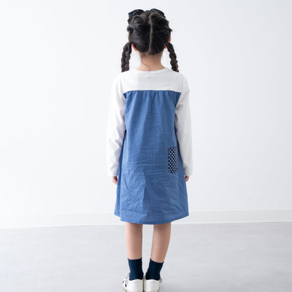 切り替えTシャツワンピース　DOT