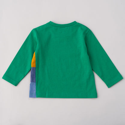ベビープリントTシャツ【ニワトリ】　GREEN