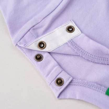 ベビープリントTシャツ【ニワトリ】　PURPLE