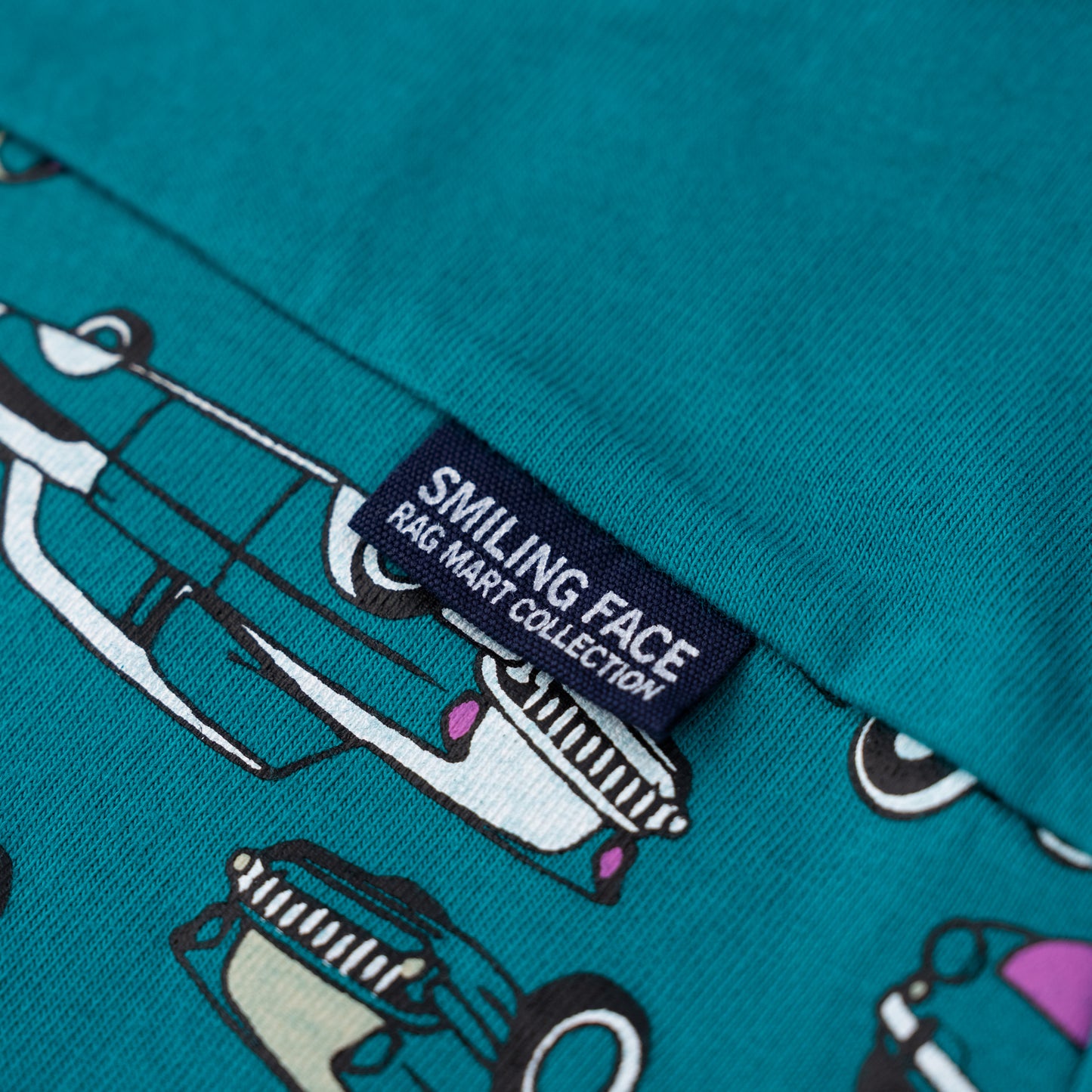 レトロカープリントTシャツ　GREEN