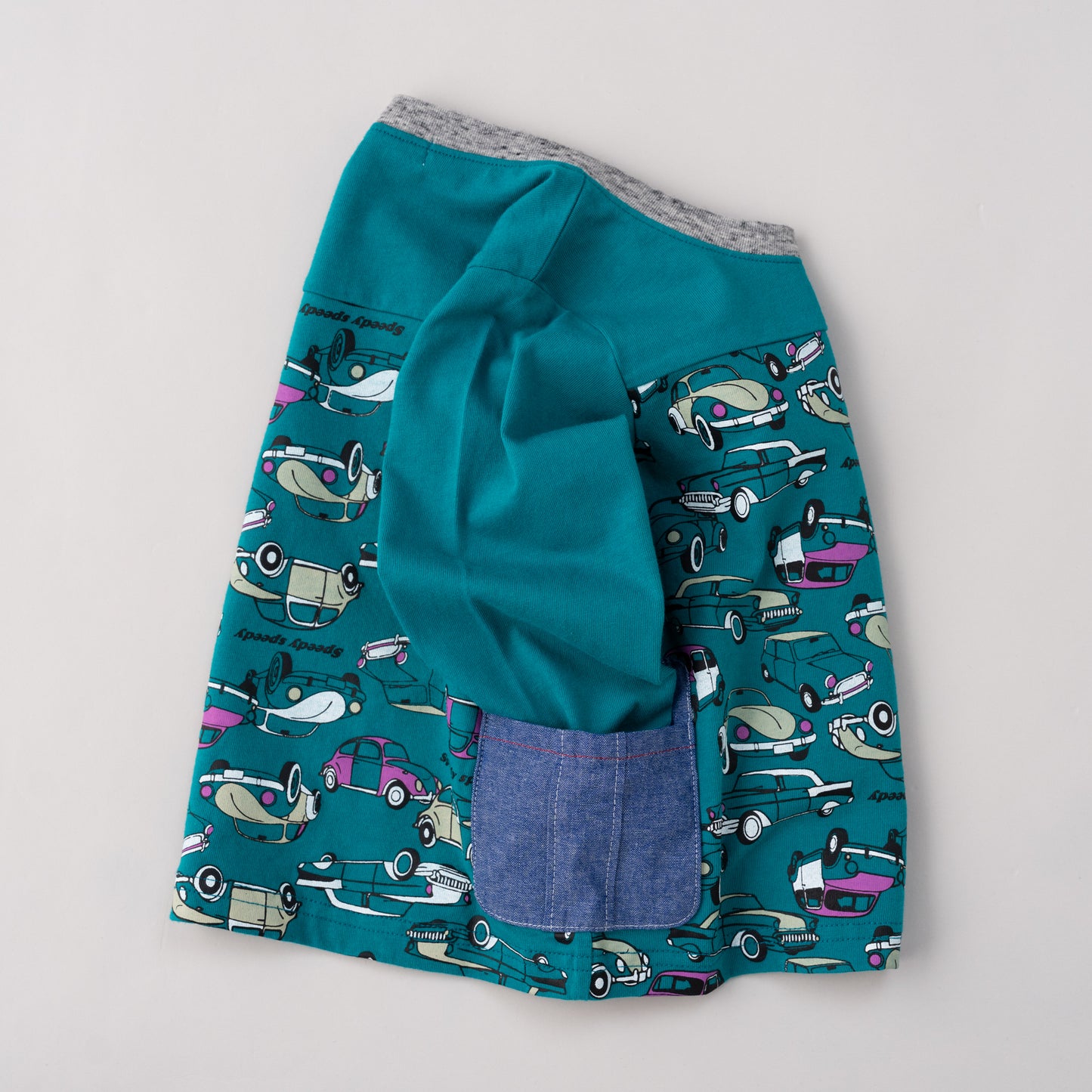 レトロカープリントTシャツ　GREEN