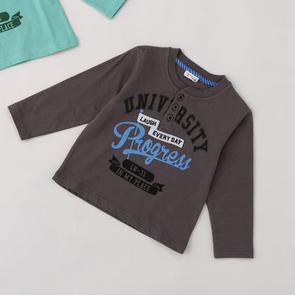 ヘンリーネックTシャツ　MOCHA