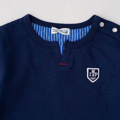 ワンポイントTシャツ　NAVY