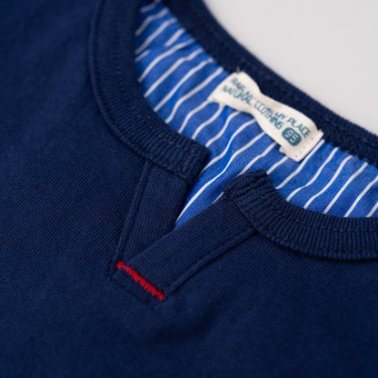 ワンポイントTシャツ　NAVY