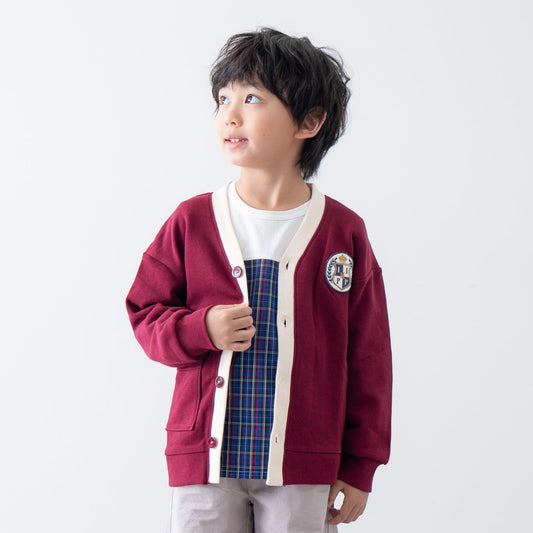 トラッドスタイルカーディガン　RED