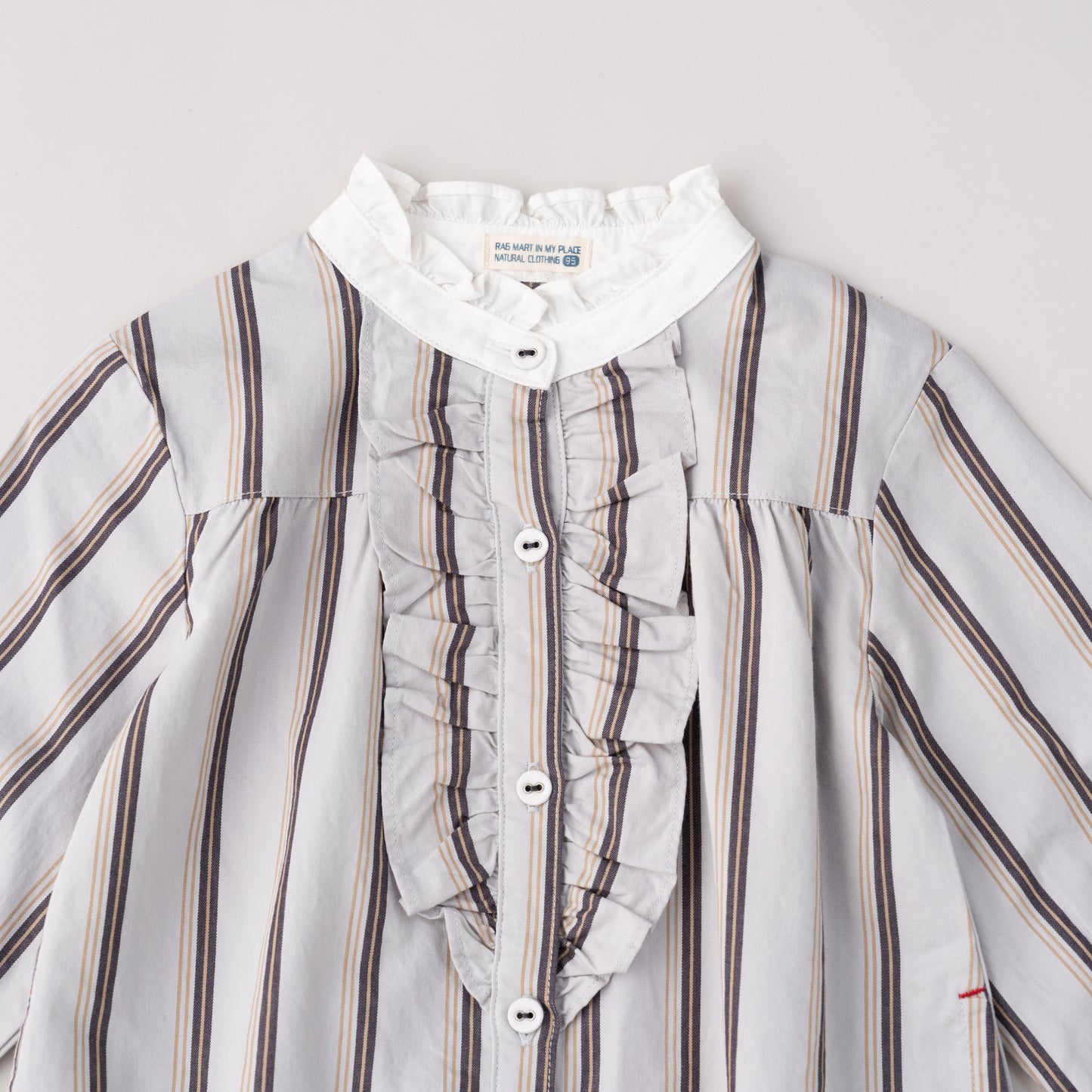 フリルカラーワンピース　STRIPE