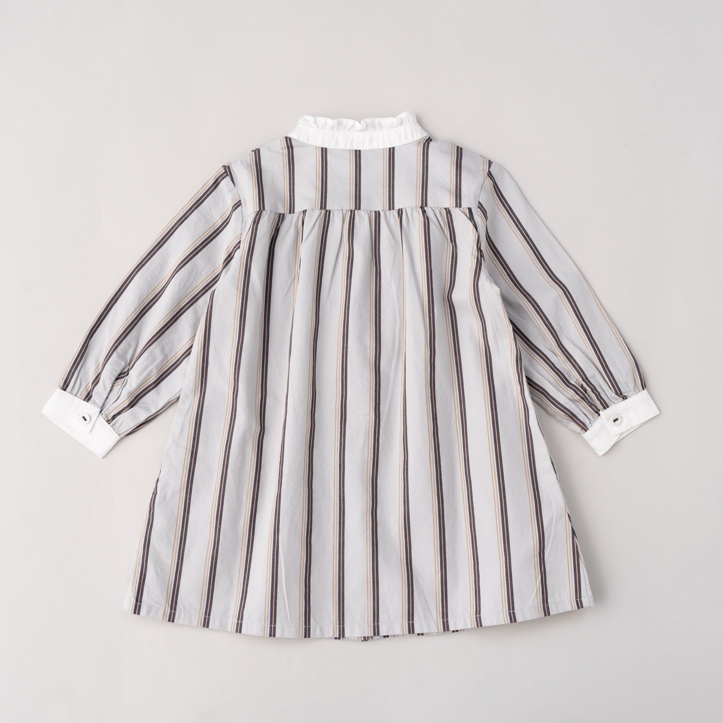 フリルカラーワンピース　STRIPE