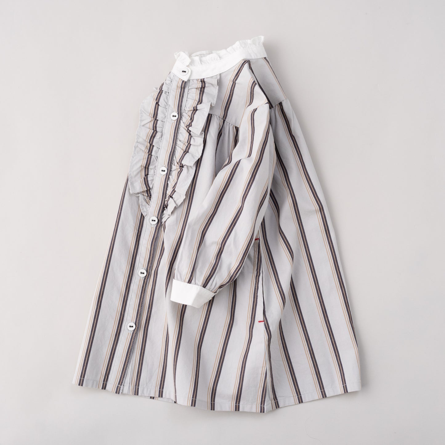 フリルカラーワンピース　STRIPE