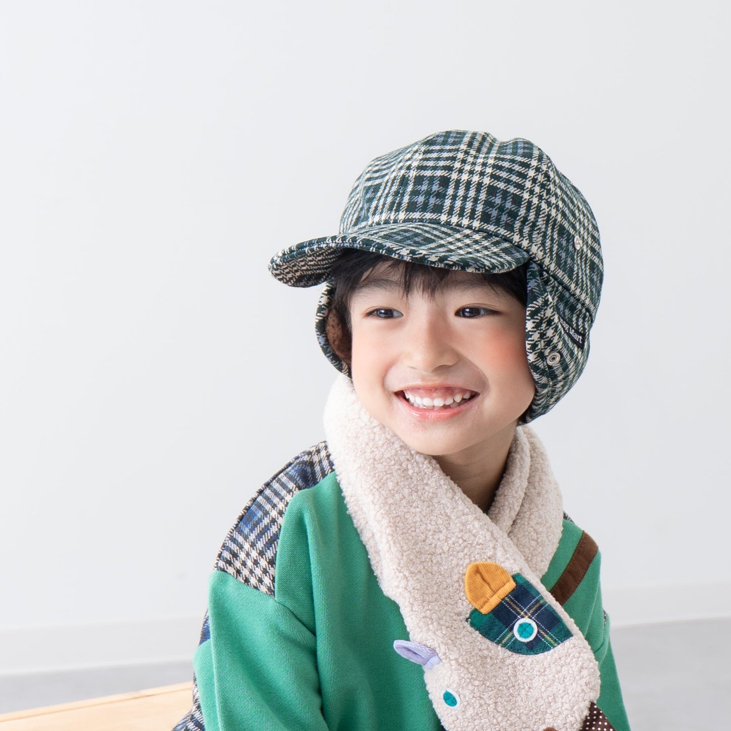 ボア耳フライトキャップ　GREEN