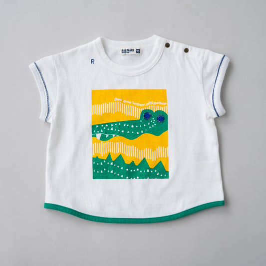 ショートスリーブプリントTシャツ【ワニ】　OFF-WHITE