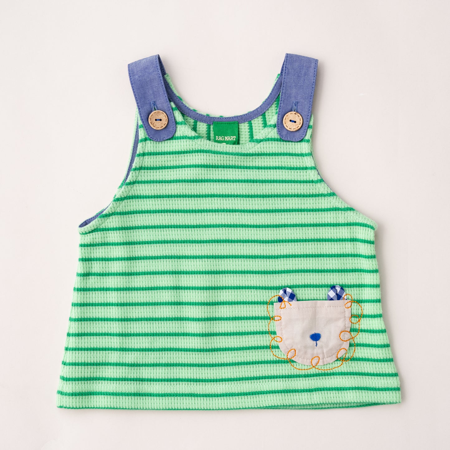 ワッフルベスト＆パンツセット　GREEN
