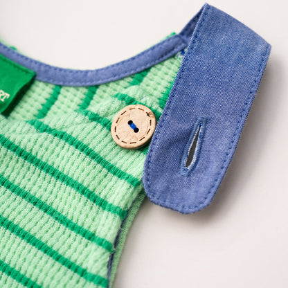 ワッフルベスト＆パンツセット　GREEN