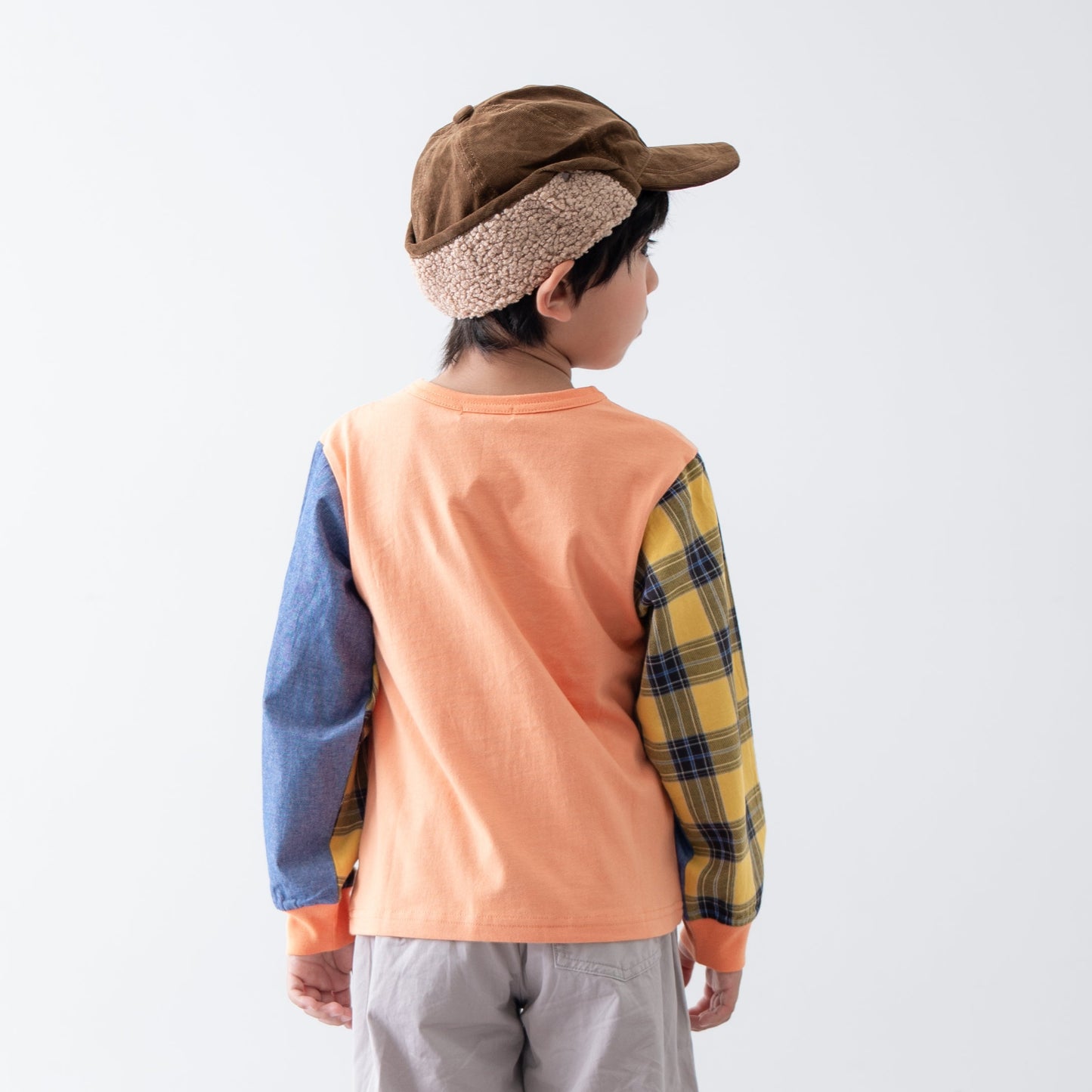 袖切り替えTシャツ　ORANGE