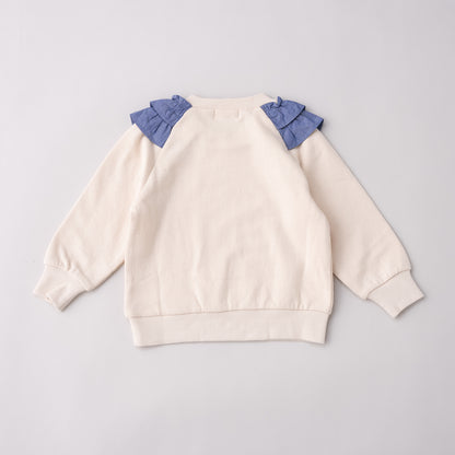 フラワーモチーフトレーナー　IVORY