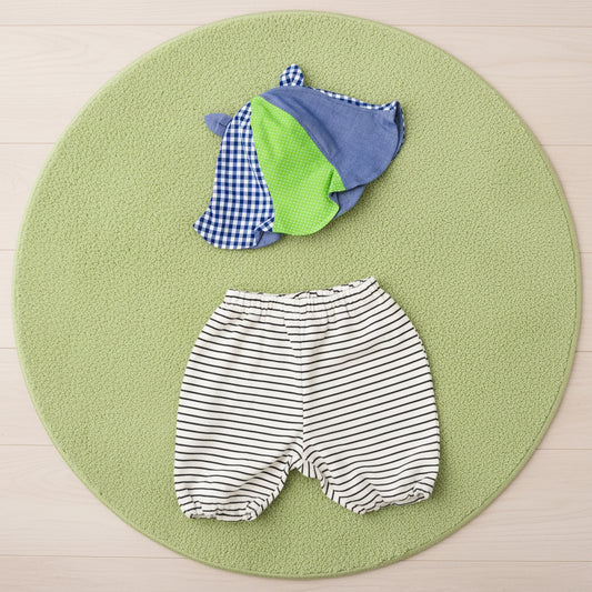 ベビー帽子＆パンツセット　GREEN