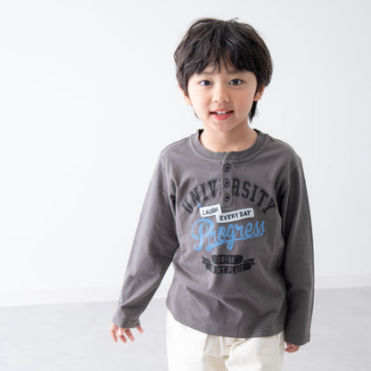 ヘンリーネックTシャツ　MOCHA