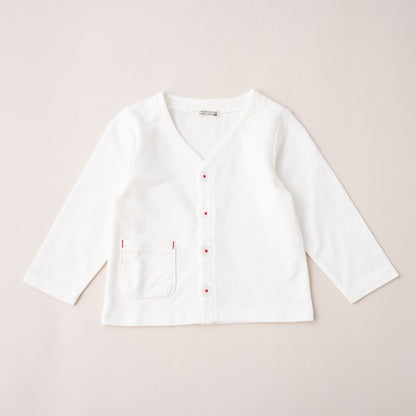 スタンダードVネックカーデ　OFF-WHITE