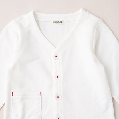 スタンダードVネックカーデ　OFF-WHITE