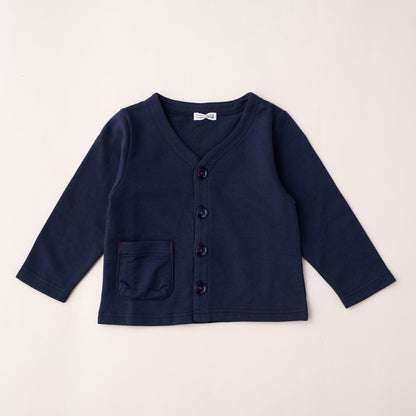 スタンダードVネックカーデ　NAVY
