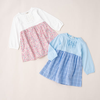 切り替えワンピース　OFF-WHITE