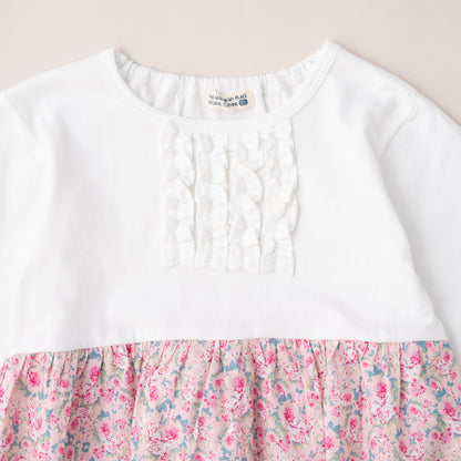 切り替えワンピース　OFF-WHITE