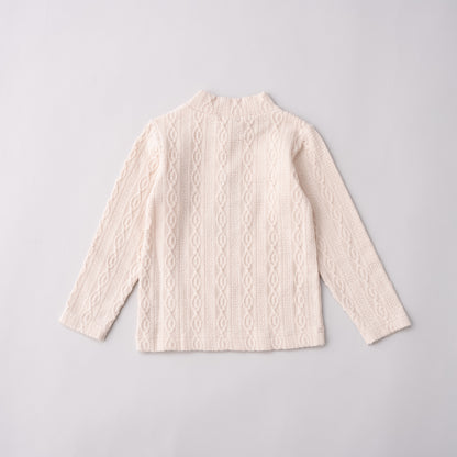 ケーブルニットハイネック　IVORY