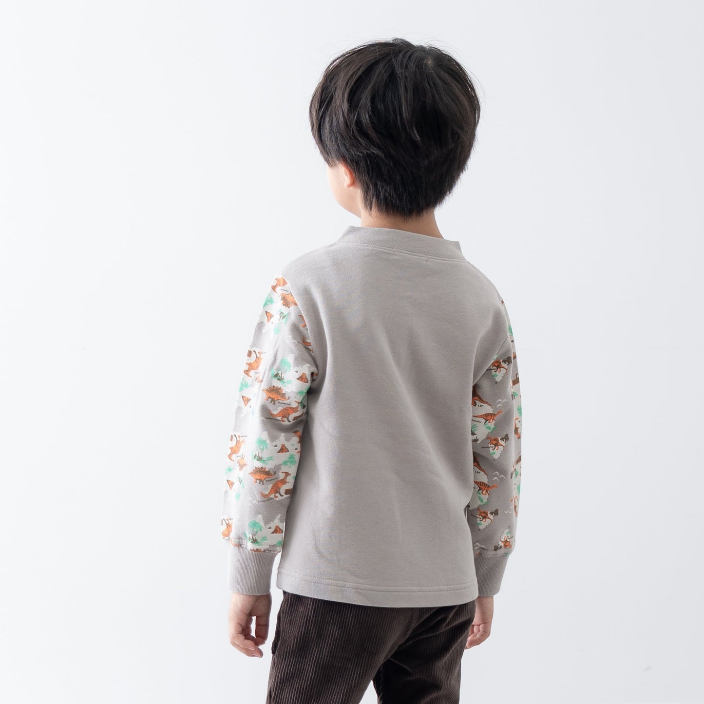 恐竜総柄プリントトレーナー　BEIGE
