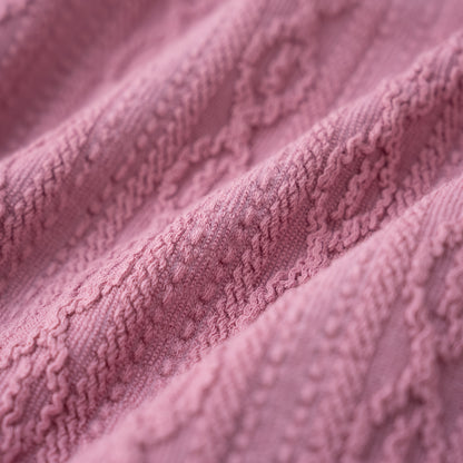 ケーブルニットハイネック　PINK