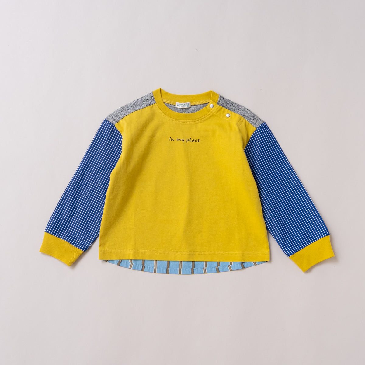 切り替えスリーブTシャツ　YELLOW