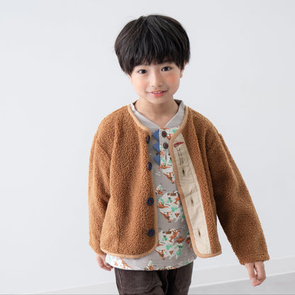 ボアカーディガン　BROWN