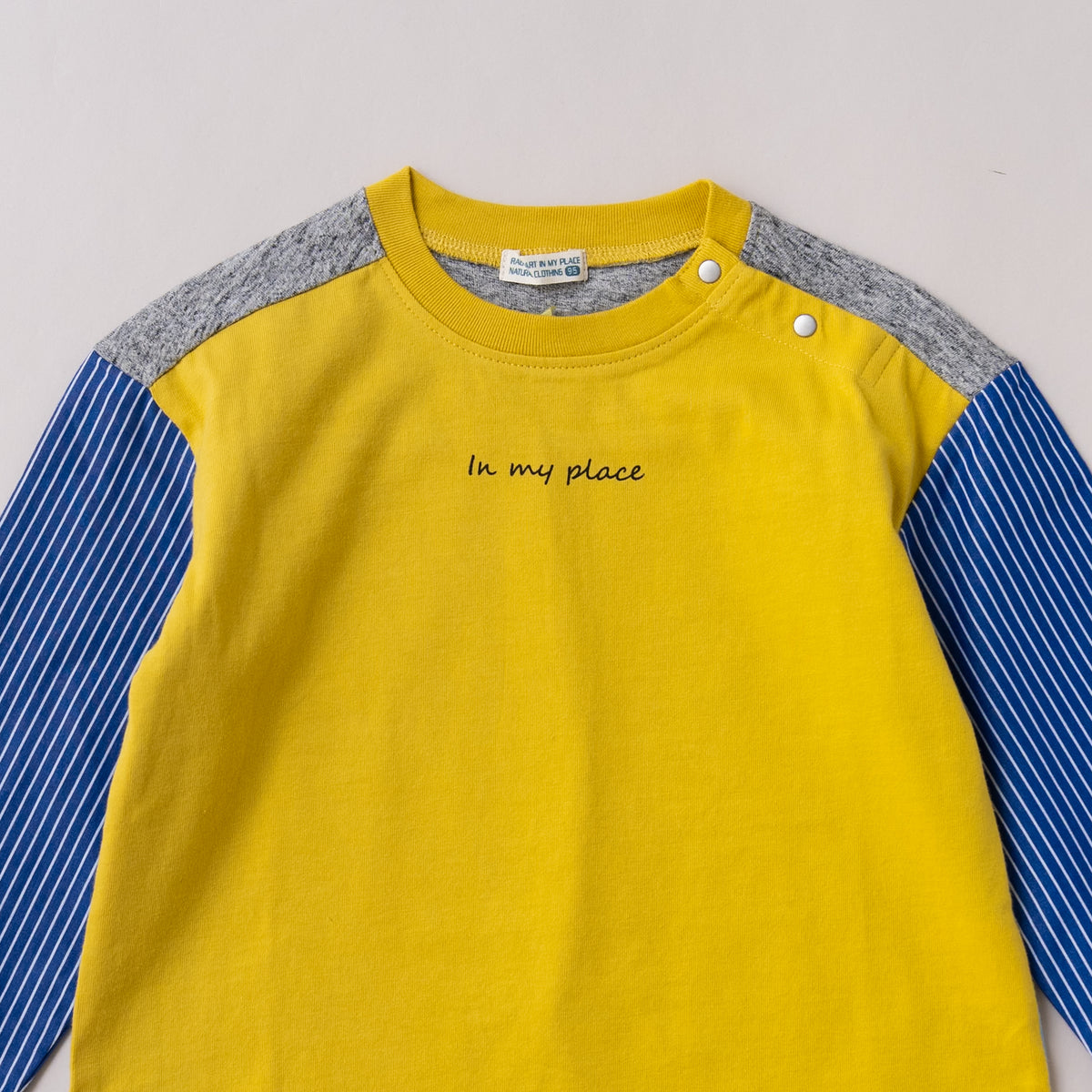 切り替えスリーブTシャツ　YELLOW
