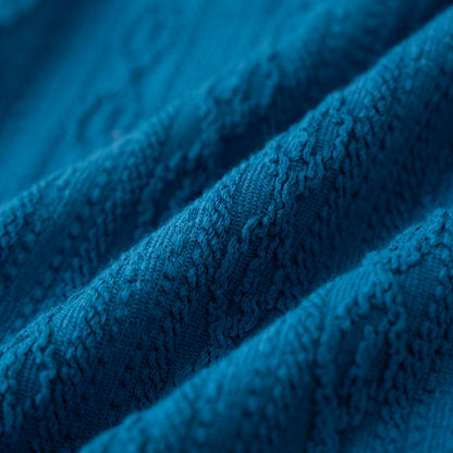 ケーブルニットハイネック　BLUE