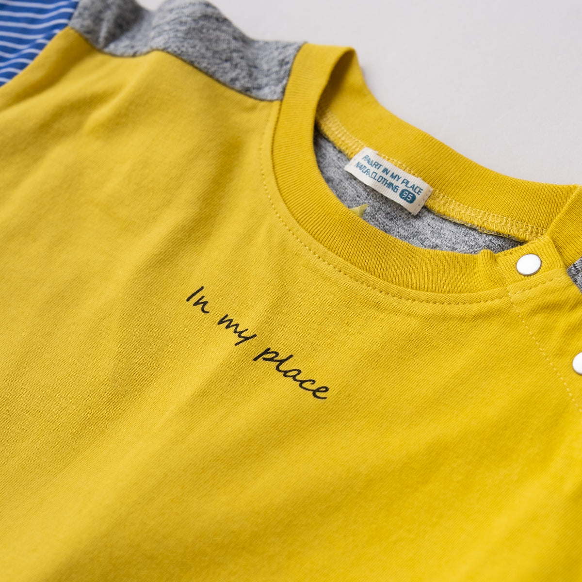切り替えスリーブTシャツ　YELLOW