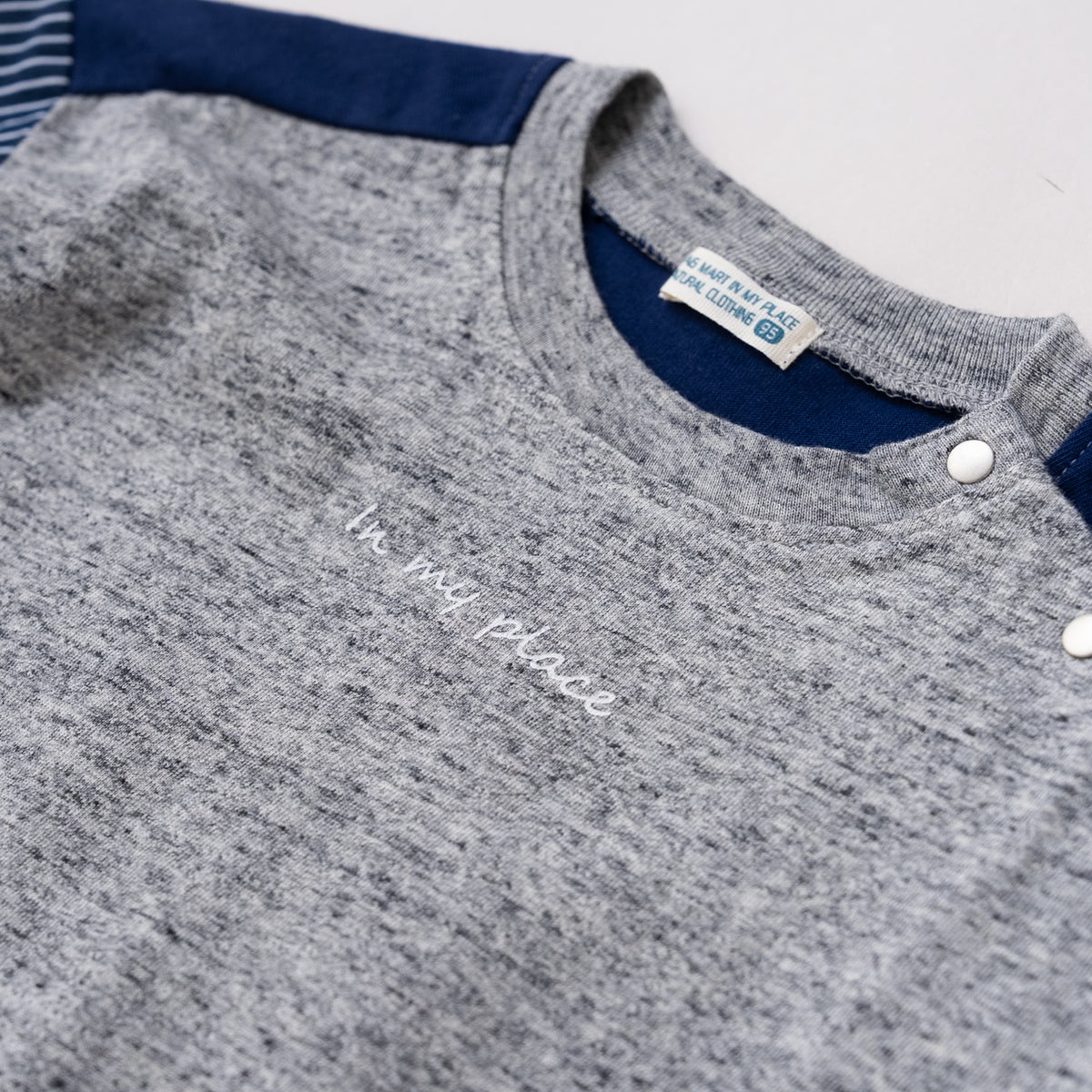 切り替えスリーブTシャツ　GRAY