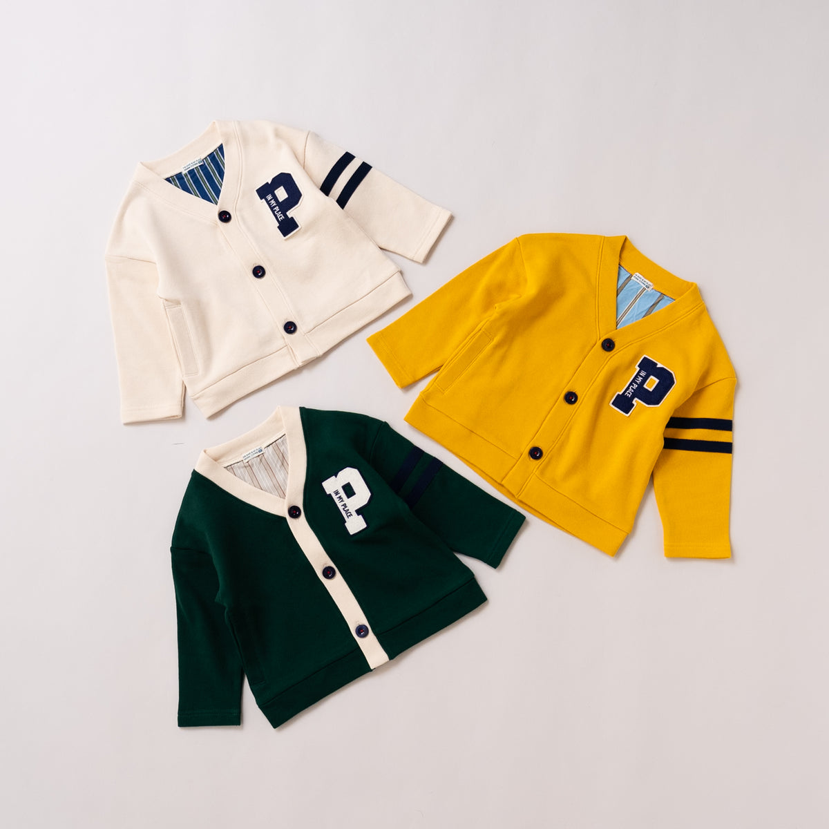 トラッドスタイルカーディガン　YELLOW
