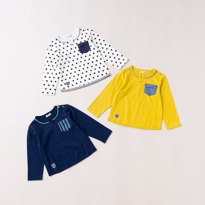 ワンポイントポケットTシャツ　NAVY