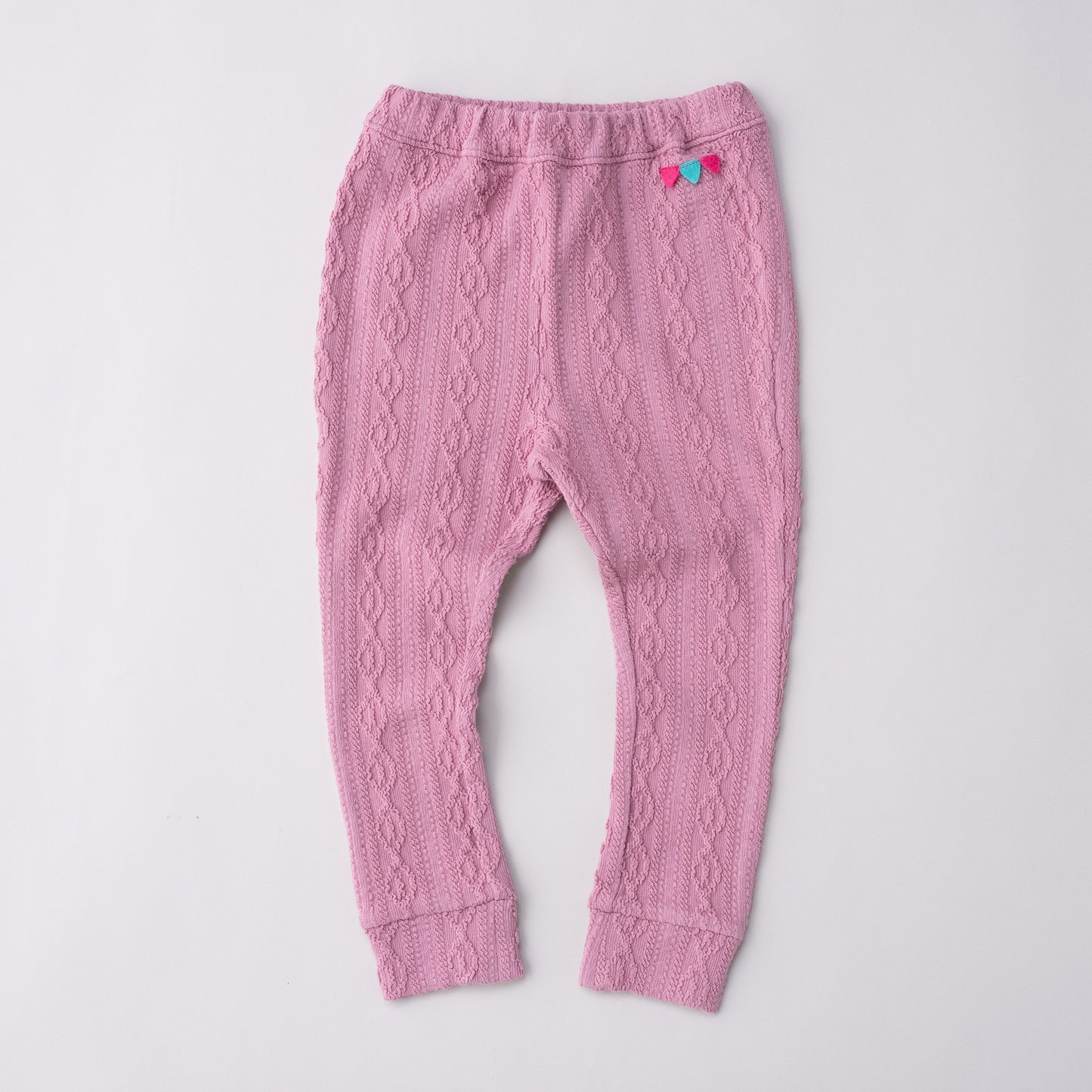 ケーブルニットレギンス　PINK