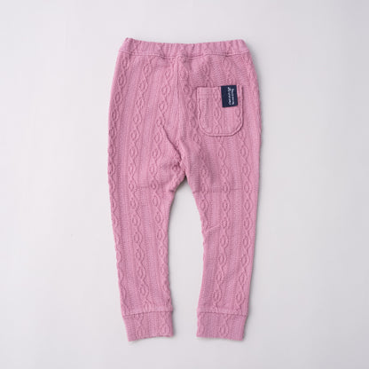 ケーブルニットレギンス　PINK