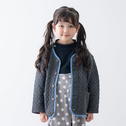 ニットキルトカーディガン　GRAY
