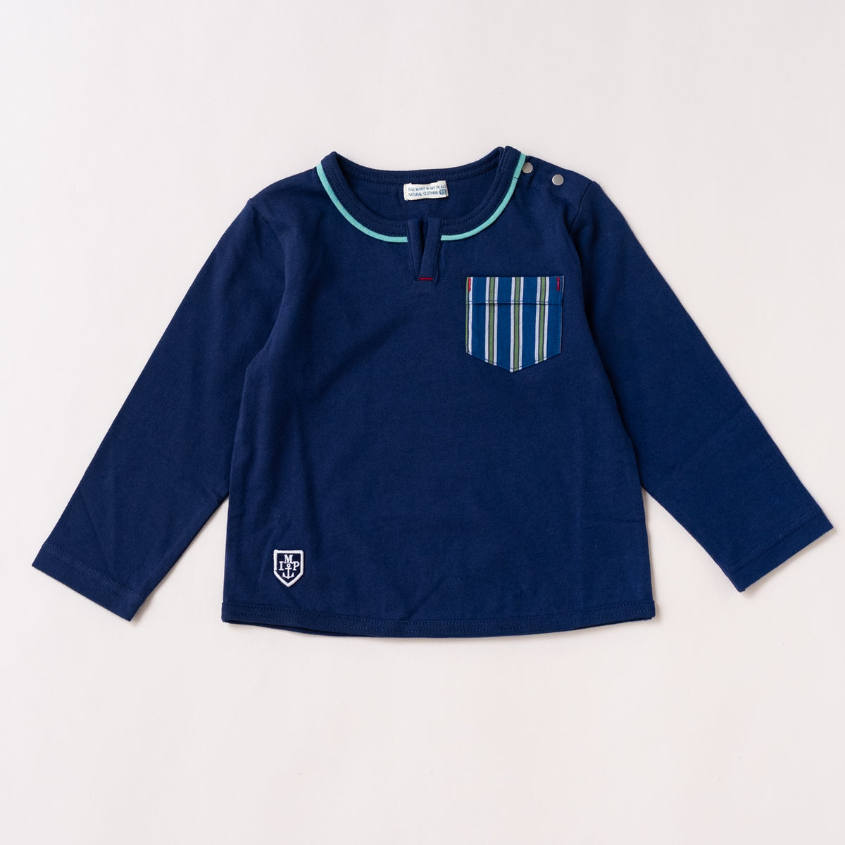 ワンポイントポケットTシャツ　NAVY