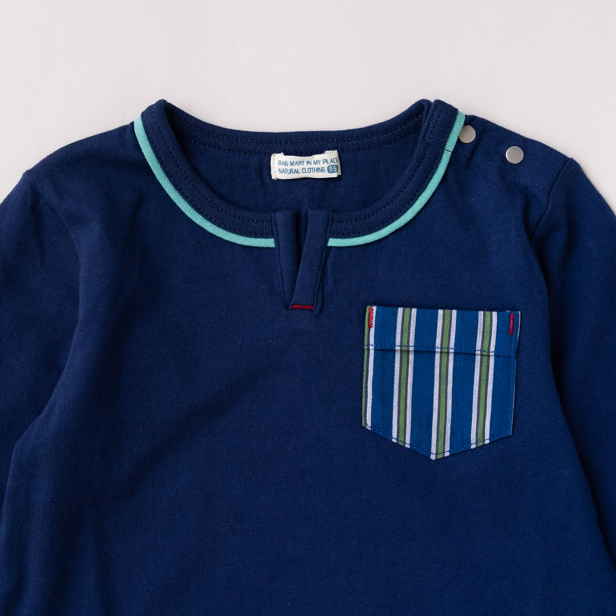 ワンポイントポケットTシャツ　NAVY