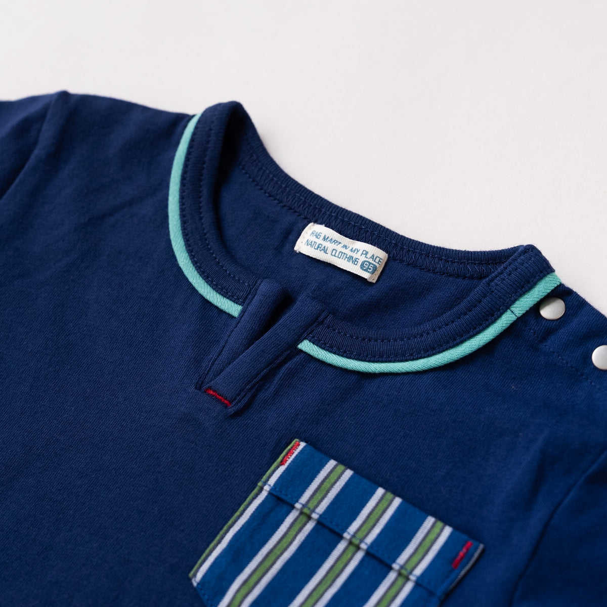 ワンポイントポケットTシャツ　NAVY