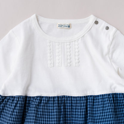 切り替えフリルチュニック　OFF-WHITE