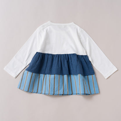 切り替えフリルチュニック　OFF-WHITE