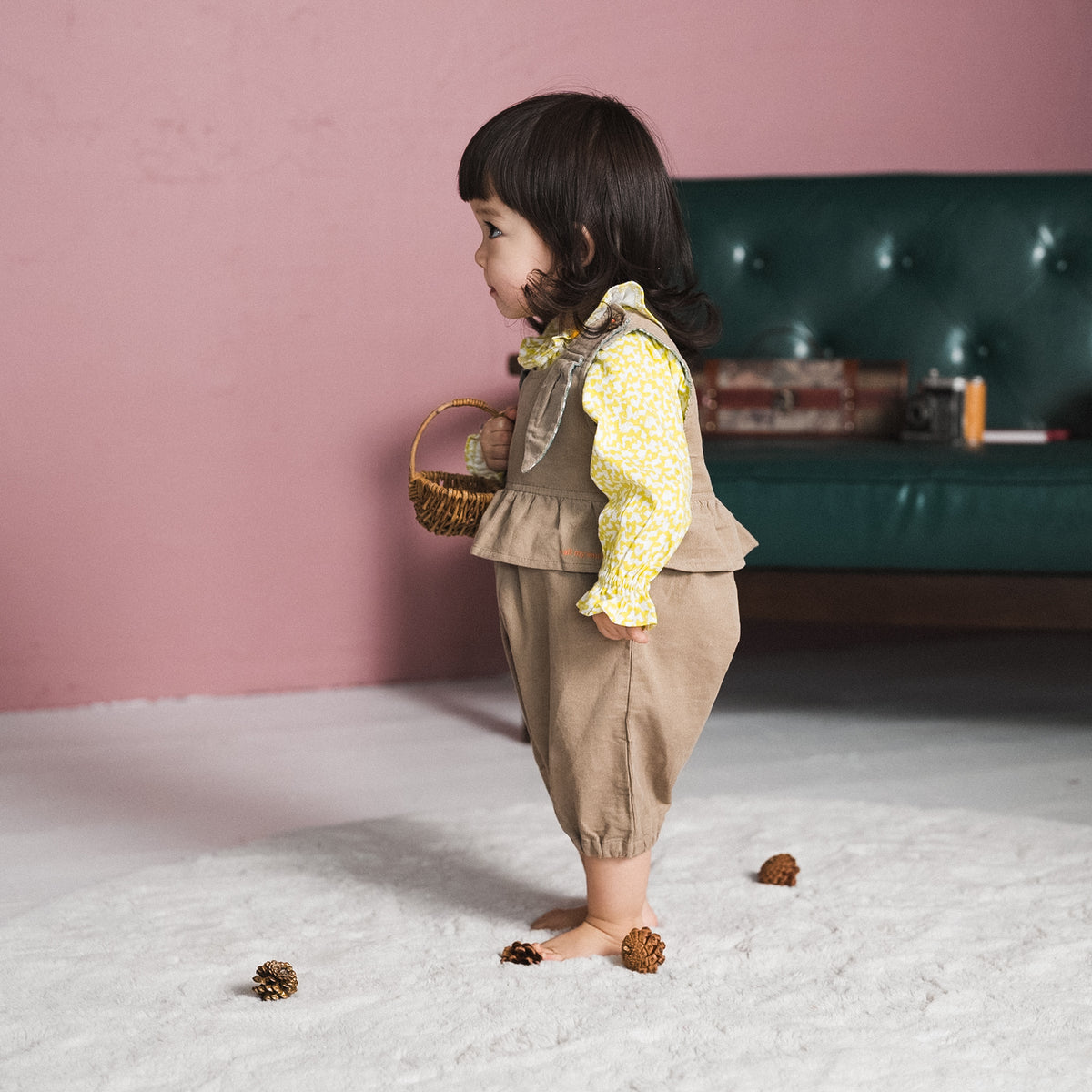 ベビーサロペット【ガール】　BEIGE